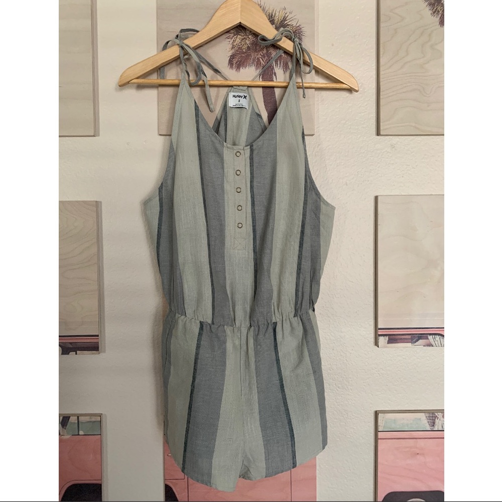 Hurley Grey striped romper